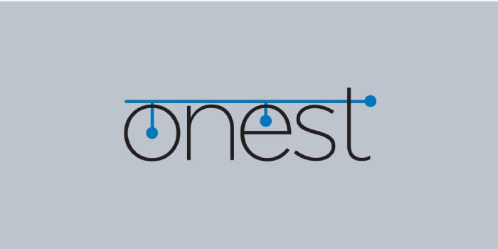 ONEST logo for website with faded background